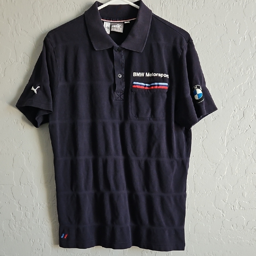 BMW Black Polo Shirt with Iconic Branding